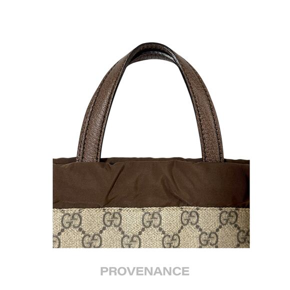 🔴 Gucci Neo Vintage Drawstring Tote Backpack - GG Canvas - Picture 5 of 12